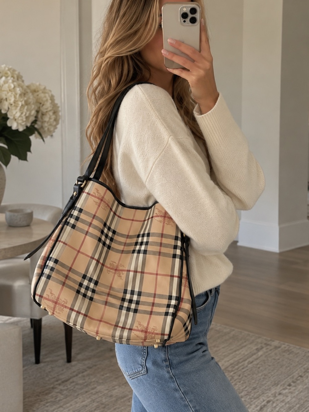 Canterbury Haymarket Check Tote Bag Multicolor